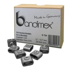 <FONT COLOR=BLUE><B>S726</B></FONT COLOR><br>Bandimex 독일산 SUS-301 스텐 스크류버클 19mm용 25pcs