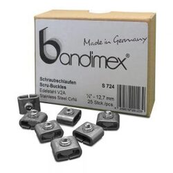 <FONT COLOR=BLUE><B>S726</B></FONT COLOR><br>Bandimex 독일산 SUS-301 스텐 스크류버클 19mm용 25pcs